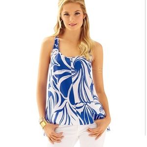 🆕 (Lilly Pulitzer)Iris Blue Malie Racerback Tank Top